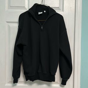 Aritzia TNA Cozy Quarter Zip in Black